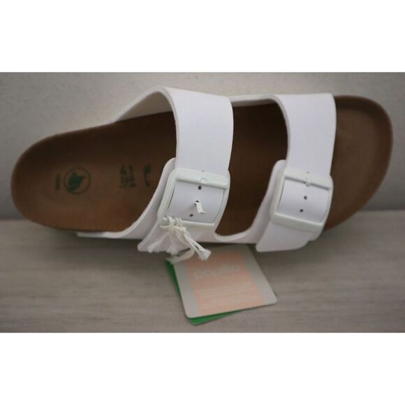 Birkenstock Papillio Women's 10 White Arizona Grooved Vegan Platform Sandals - Picture 6 of 13